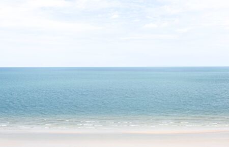 Beautiful tropical seascape and clean sky with white sand in Thailandの写真素材