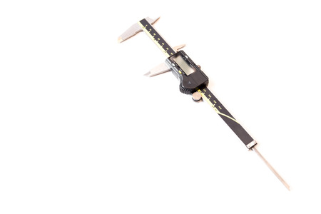 Measuring instrument Vernier caliper isolated on white backgroundの写真素材