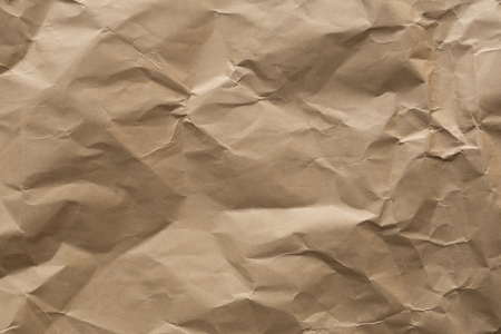 Recycle abstract brown crumpled paper for background textures for designの写真素材
