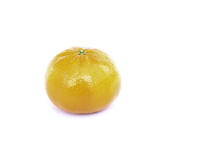 Orange fruit isolated on white background in Clipping Path.の写真素材