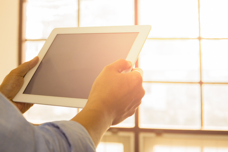 Business man working on the Tablet in office.の写真素材