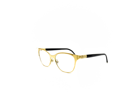 Eye glasses metal in rectangular frame isolated on white background.の写真素材