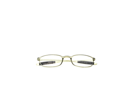 Old fashion eye glasses isolated in white background.の写真素材