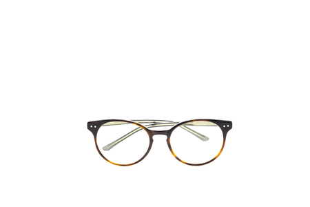 Round frame eye glasses isolated in white background.の写真素材