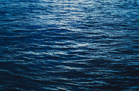 Close up blue ocean water surface at deep oceanの写真素材