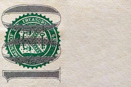 Close up macro detail of hundred dollar money banknotes. With copy space.