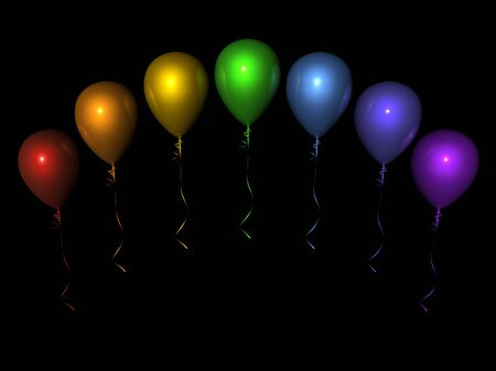 rainbow balloonの写真素材