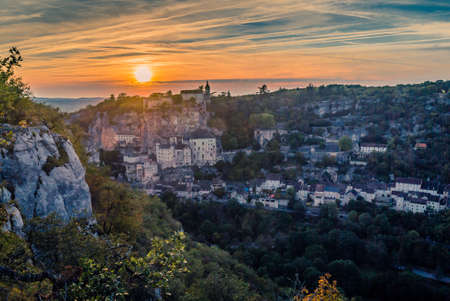 Rocamadour in VallÃ©e de la Dordogne, Lot, Franceの写真素材