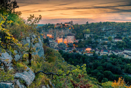 Rocamadour in VallÃ©e de la Dordogne, Lot, Franceの写真素材