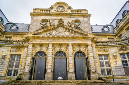 Vaux-le-vicomte castle in France and it's main entranceのeditorial素材