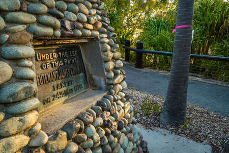 Captain Cook monument and plaque in seventeen seventy