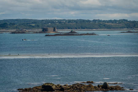 Casle of the english close to Roscoff in Brittany in Franceの写真素材