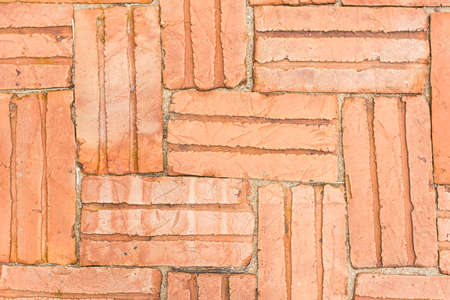 Orange brick pavement patternの写真素材
