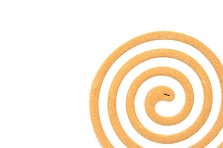 Classic  mosquito spiral isolated on white backgroundの写真素材