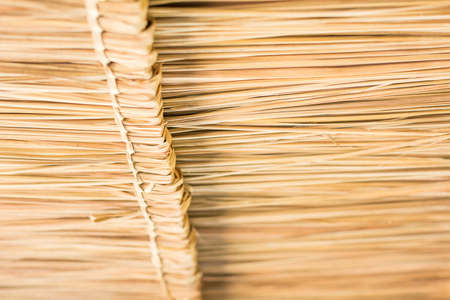 The texture of thatched roof at the hut in the countryside の写真素材