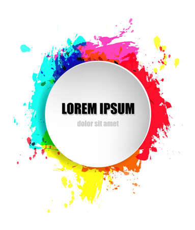 Abstract vector grunge background. Business vector background. Design of colorful blob on white backgroundのイラスト素材