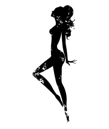 abstract shape of beautiful woman icon cosmetic and spa, logo women on white background, vectorのイラスト素材