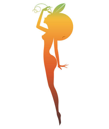 abstract shape of beautiful woman icon cosmetic and spa, logo women on white background, vectorのイラスト素材