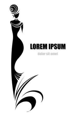 illustration of women silhouette iconのイラスト素材