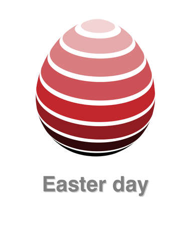 Illustrations of easter egg logo on white background, Easter egg vector of isolated a cute egg iconのイラスト素材