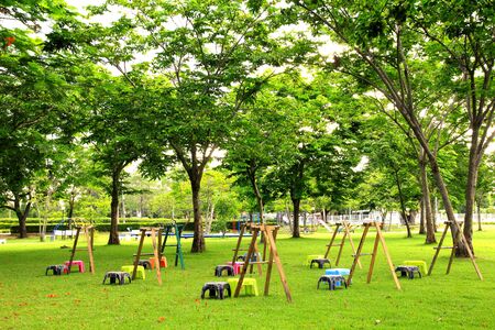 Painting Equipment in Public Parksの写真素材