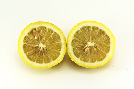 Lemon fruit isolated on white background.の写真素材