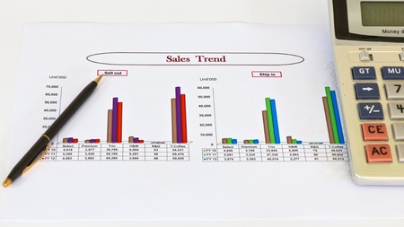 Business of sales analysis of workplace の写真素材