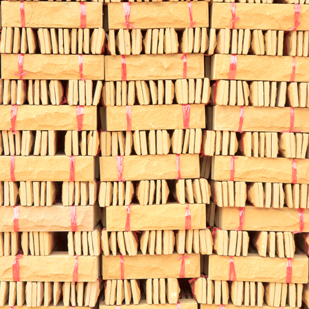 Modern brick wall. Colorful brick wall as background.の写真素材