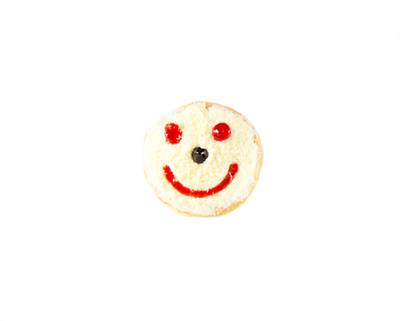 Donut, funny donut face on the background.の写真素材