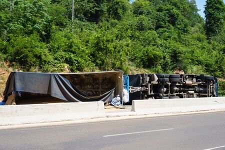 crashed truck.の写真素材
