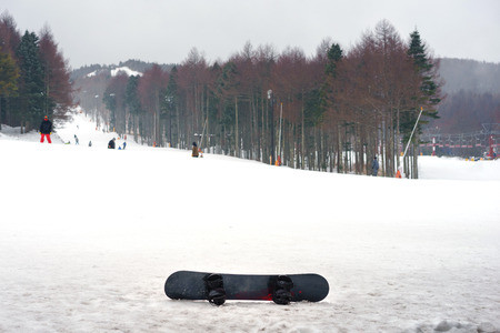 Mountains ski resort, nature and sport background.の写真素材