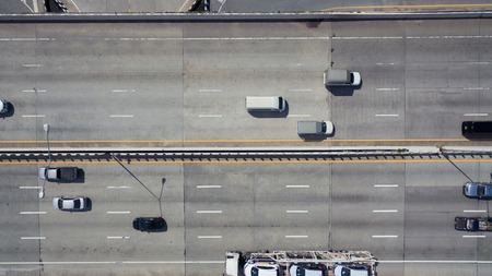 Aerial view of highway in Thailand.の写真素材