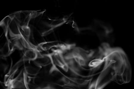 Smoke on black backgroundの写真素材