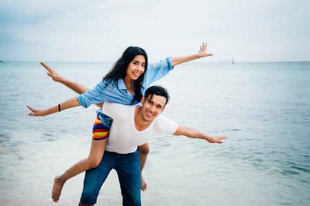 Couple at the beach.の写真素材
