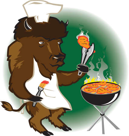 Bison Grill Chefのイラスト素材