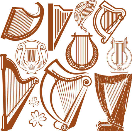 Harp Collectionのイラスト素材