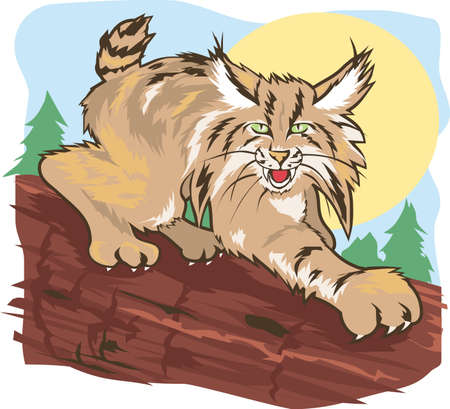 Stalking Lynxのイラスト素材
