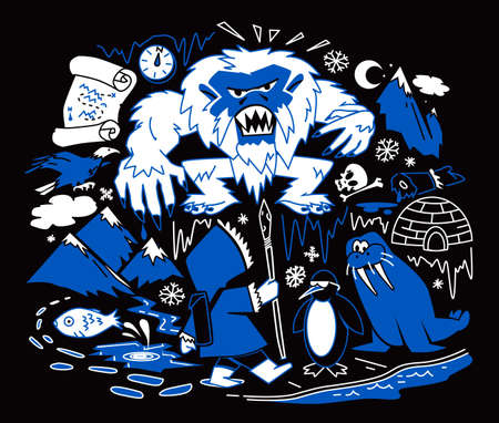 Hunt for The Yetiのイラスト素材