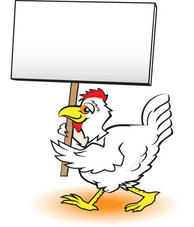 Picketing Chickenのイラスト素材