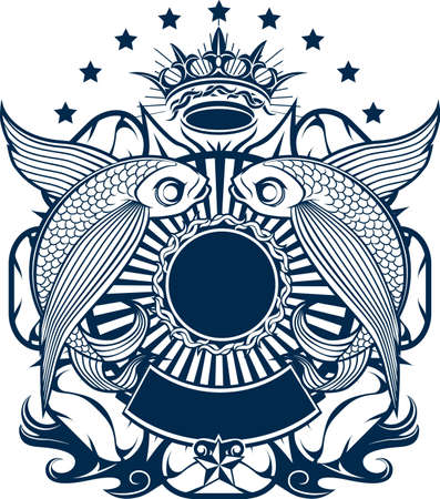 Flying Fish Insigniaのイラスト素材