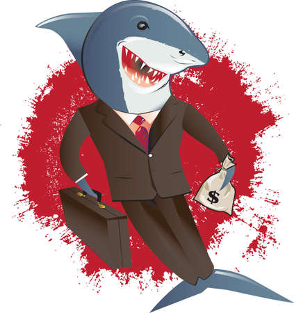 Shark in a Suitのイラスト素材
