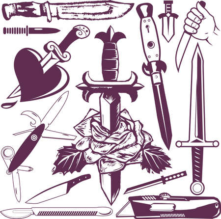 Knife Collectionのイラスト素材