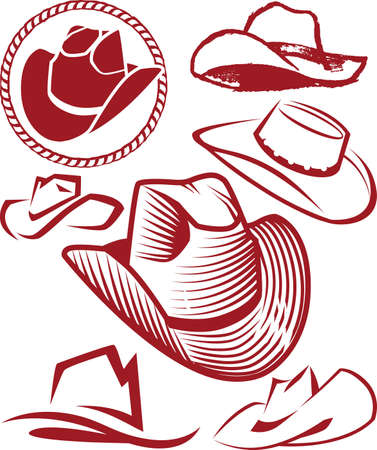 Cowboy Hat Collectionのイラスト素材