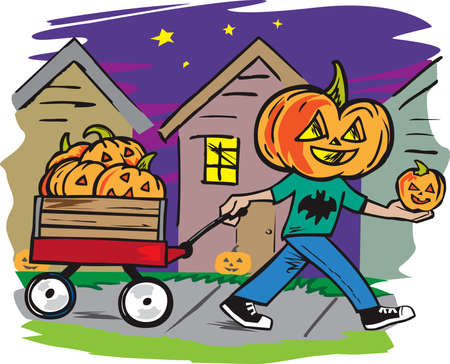 Jack O  Lantern Deliveryのイラスト素材