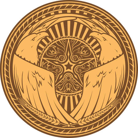 Western Eagle Emblemのイラスト素材