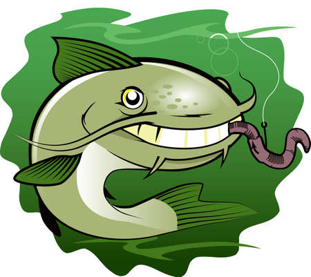 Catfish and Wormのイラスト素材