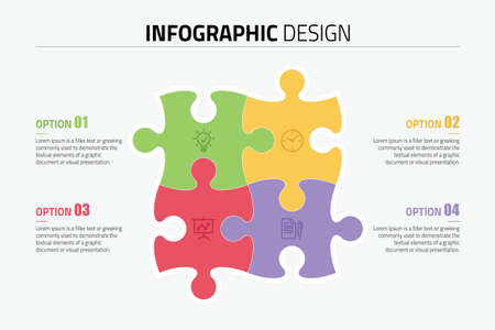 puzzle vector diagram.のイラスト素材