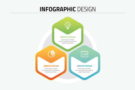 Infographic circle template design.のイラスト素材
