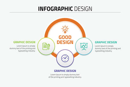 Inforgraphic design presentation  slide template.のイラスト素材