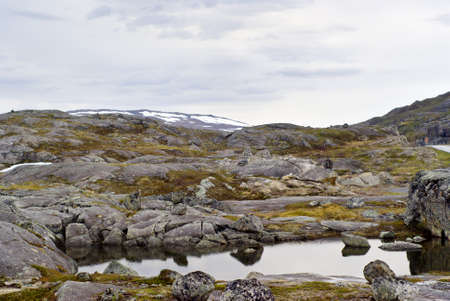 Beautiful mountain landscape with the cloudy skyの写真素材